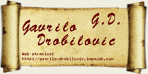Gavrilo Drobilović vizit kartica